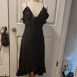 Elegant Black Ruffle Dress